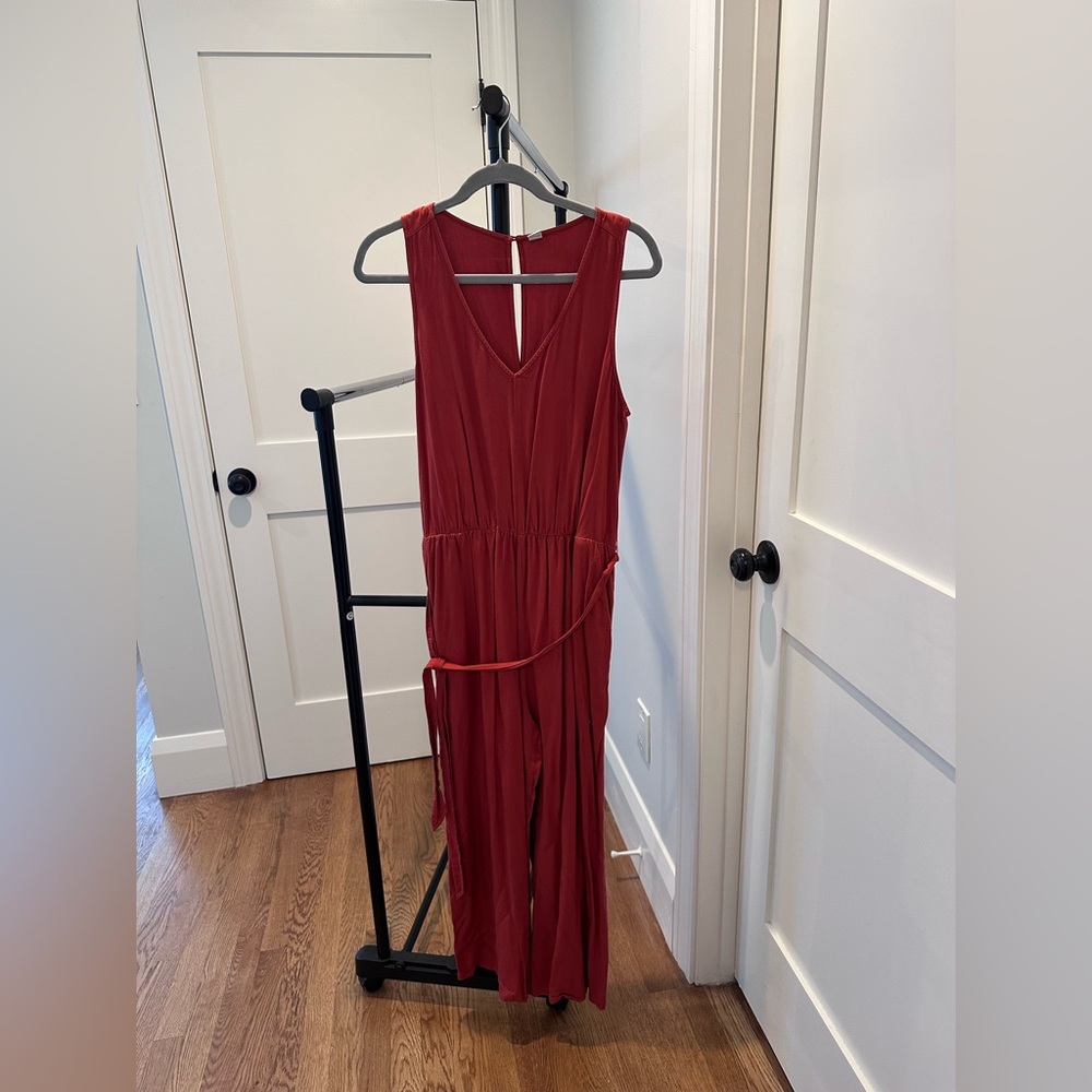 Burgundy Old Navy Sleeveless Jumpsuit